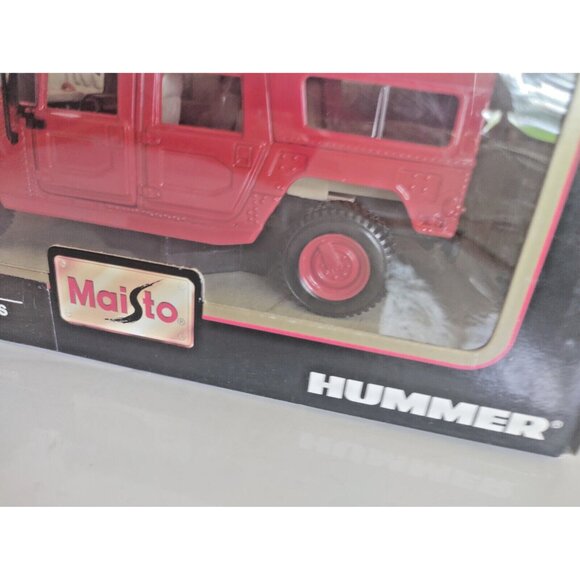 SPECIAL EDITION HUMMER by MAISTO Red DIE-CAST METAL 1/27 Original Box - Picture 3 of 13